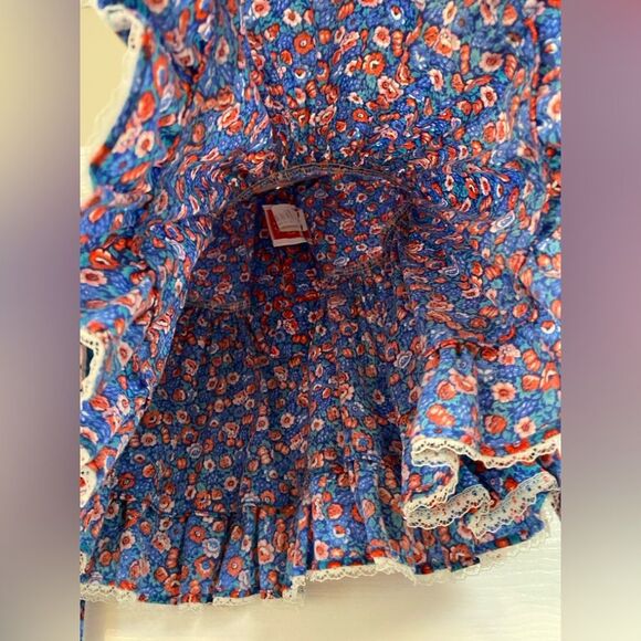 Vintage Coquette Retro Floral Ruffle Kid Baby Formal Holiday Dress:Thanksgiving - Picture 8 of 13